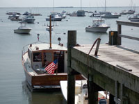 Boat off Duxbury Harbor