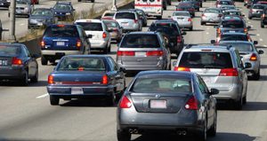 Traffic jam in Massachusetts