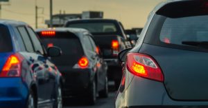 Thanksgiving week traffic jam in Boston