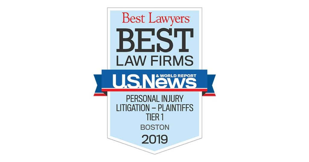 Best Law Firms Badge Tier 1 rating for personal injury litigation for plaintiffs in Boston