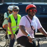 Cyclists at Mattapan on Wheels 2019