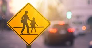 Pedestrian Crossing Sign on a Massachusetts Road