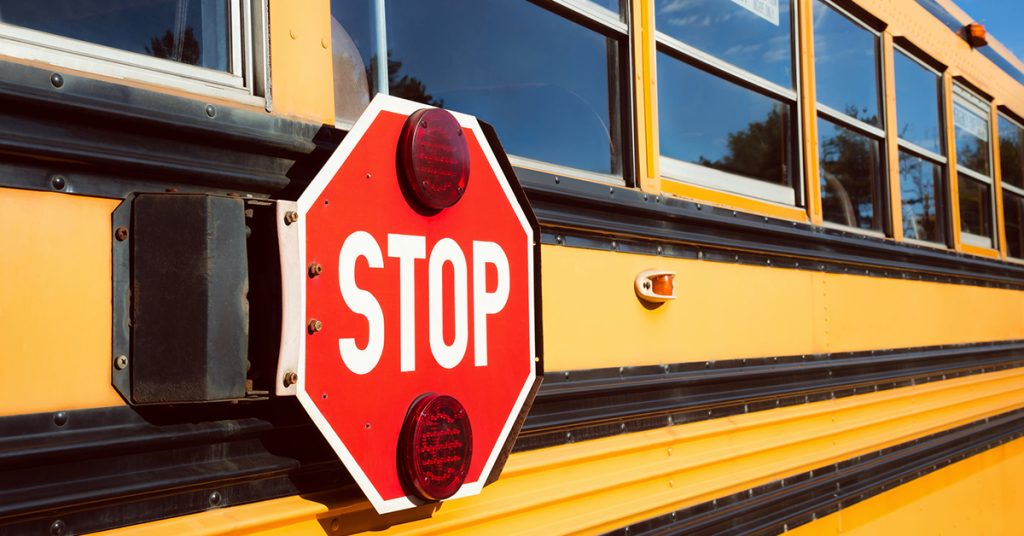 School bus stop sign